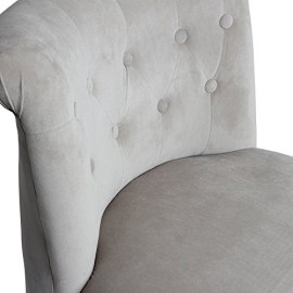 Fauteuil crapaud capitonné velours beige Chambord Fauteuil crapaud capitonné velours beige Chambord 5