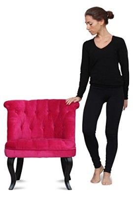 Fauteuil crapaud capitonné velours fushia Trianon Fauteuil crapaud capitonné velours fushia Trianon 5