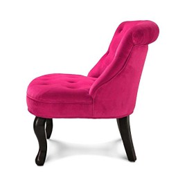 Fauteuil crapaud capitonné velours fushia Venise Fauteuil crapaud capitonné velours fushia Venise 3