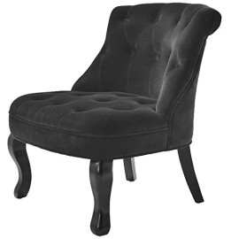 Fauteuil crapaud capitonné velours noir Venise Fauteuil crapaud capitonné velours noir Venise 2