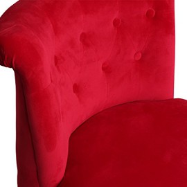 Fauteuil crapaud capitonné velours rouge Chambord Fauteuil crapaud capitonné velours rouge Chambord 5