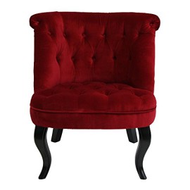 Fauteuil crapaud capitonné velours rouge Trianon Fauteuil crapaud capitonné velours rouge Trianon 3