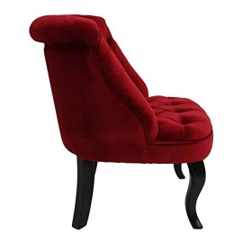 Fauteuil crapaud capitonné velours rouge Trianon Fauteuil crapaud capitonné velours rouge Trianon 4