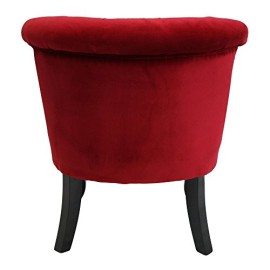 Fauteuil crapaud capitonné velours rouge Trianon Fauteuil crapaud capitonné velours rouge Trianon 5