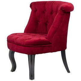 Fauteuil crapaud capitonné velours rouge Trianon Fauteuil crapaud capitonné velours rouge Trianon