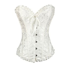 GUFAN® Femme Corset Minceur Bustier Vintage en Dentelle avec G-strings GUFAN® Femme Corset Minceur Bustier Vintage en Dentelle avec G-strings