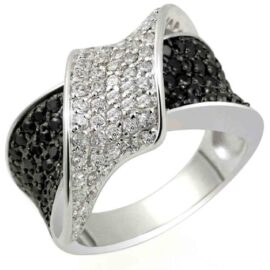 Goldmaid – Pa R3831S60 – Black & White – Bague Femme – Argent 925/1000 8.7 gr – Oxyde de zirconium – 60 blancs et 76 noirs – T 60 Goldmaid – Pa R3831S60 – Black & White – Bague Femme – Argent 925/1000 8.7 gr – Oxyde de zirconium – 60 blancs et 76 noirs – T 60