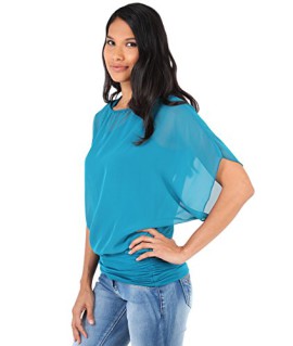 KRISP-Top-Blouse-Ample-2-en-1-Manches-Chauve-Souris-0-0