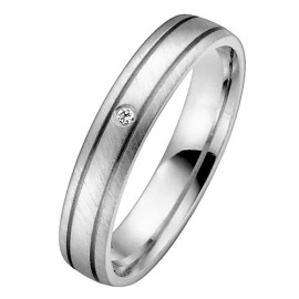 Liebe² – 04004711843150 – Alliance Femme – Or Blanc 333/1000 (8 Cts)  – Diamant Liebe² – 04004711843150 – Alliance Femme – Or Blanc 333/1000 (8 Cts)  – Diamant 2