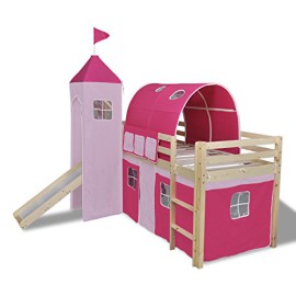 Lit-mezzanine-avec-chelle-toboggan-rose-chteau-princesse-0-5