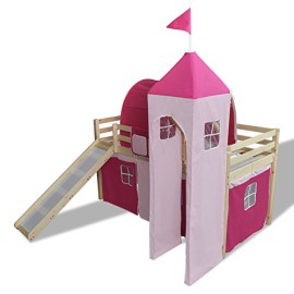 Lit-mezzanine-avec-chelle-toboggan-rose-chteau-princesse-0-8