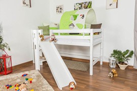 Lit-pour-enfant-Lit-en-mezzanine-Samuel-en-htre-massif-peint-en-blanc-avec-diapositive-sommier–lattes-droulable-inclus-90-x-200-cm-0-1