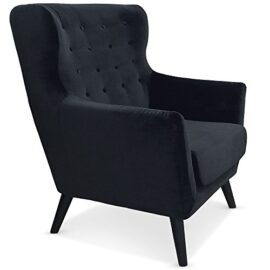 Menzzo Contemporain Depalma Fauteuil Scandinave Bois/Velours 90 x 91 x 105 cm Menzzo Contemporain Depalma Fauteuil Scandinave Bois/Velours 90 x 91 x 105 cm