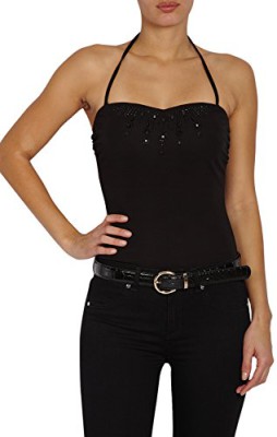 Morgan-T-shirt-Bustier-Uni-Sans-manche-Femme-0