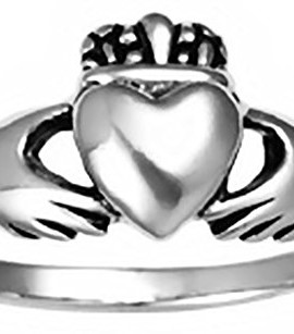 Petit Argent celtique irlandais Claddagh Anneau Petit Argent celtique irlandais Claddagh Anneau 2