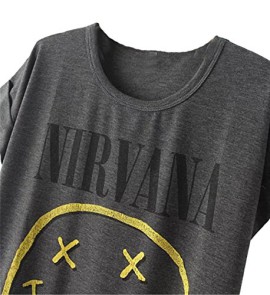 Sheinside® Féminins T-Shirt imprimé NIRVANA -gris Sheinside® Féminins T-Shirt imprimé NIRVANA -gris 3