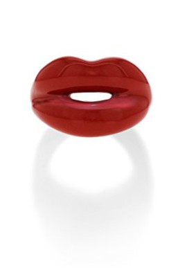 Solange Azagury-Partridge – Bague – Argent 925 – Hotlips Ring Red 8 Solange Azagury-Partridge – Bague – Argent 925 – Hotlips Ring Red 8 3