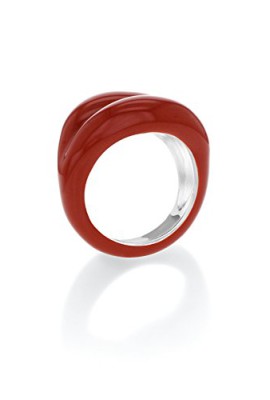 Solange-Azagury-Partridge-Bague-Argent-925-Hotlips-Ring-Red-8-0-1