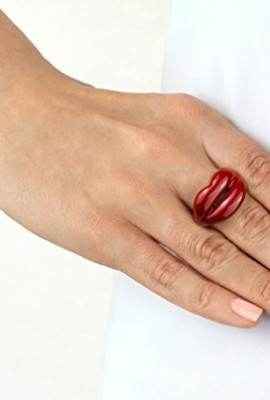 Solange-Azagury-Partridge-Bague-Argent-925-Hotlips-Ring-Red-8-0-2