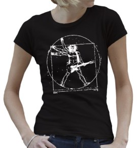 Touchlines Da Vinci Rock Guitar T-shirt pour femme Touchlines Da Vinci Rock Guitar T-shirt pour femme