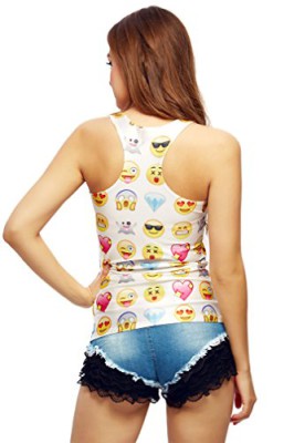 reine–la-mode-Femme-Emoji-Imprime-Debardeur-sans-Manches-0-2