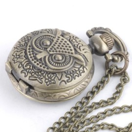 81stgeneration hibou Collier Vintage Brass Pocket Watch longue chaîne 81stgeneration hibou Collier Vintage Brass Pocket Watch longue chaîne 6