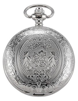 AMPM24 Montre Gousset Poche Pendatif Quartz Argent Collection Classique Cadeau WPK093 AMPM24 Montre Gousset Poche Pendatif Quartz Argent Collection Classique Cadeau WPK093