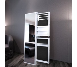 Armoire À Bijoux Blanche Avec Miroir Et 2 Tiroirs Armoire À Bijoux Blanche Avec Miroir Et 2 Tiroirs