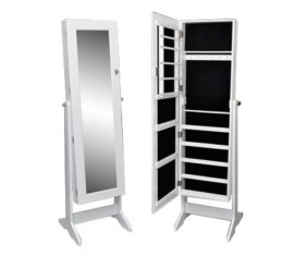 Armoire–Bijoux-Blanche-Sur-Pied-Avec-Miroir-Psych-0-0