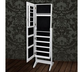 Armoire–Bijoux-Blanche-Sur-Pied-Avec-Miroir-Psych-0-2