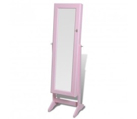 Armoire À Bijoux Rangement Miroir Meuble Chambre Rose Armoire À Bijoux Rangement Miroir Meuble Chambre Rose 3