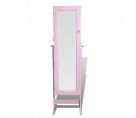 Armoire À Bijoux Rangement Miroir Meuble Chambre Rose Armoire À Bijoux Rangement Miroir Meuble Chambre Rose 4