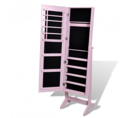 Armoire–Bijoux-Rangement-Miroir-Meuble-Chambre-Rose-0-2