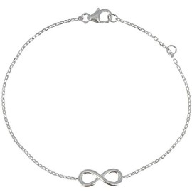 Bijoux Les Poulettes – Bracelet Signe Infini Argent Rhodié Bijoux Les Poulettes – Bracelet Signe Infini Argent Rhodié