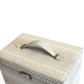 Boîte à bijoux coffret noir cuir synthétique 31x20x20cm couleur blanc Boîte à bijoux coffret noir cuir synthétique 31x20x20cm couleur blanc 6