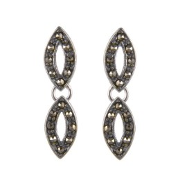 Boucles-dOreilles-Pendantes-Femme-Argent-14-Gr-Marcassite-0