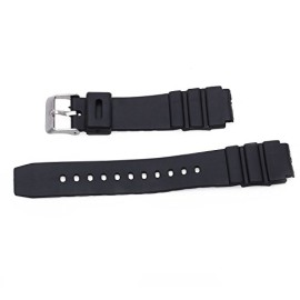 Bracelet-de-Montre-Rechange-Silicone-NOIR-Boucle-Ardillon-Watch-Strap-0