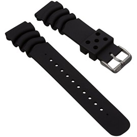 Bracelet de montre style plongée, remplacement pour Z22, Noir, 22mm Bracelet de montre style plongée, remplacement pour Z22, Noir, 22mm 2