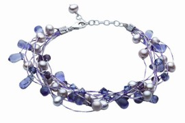 Bracelet-multi-rangs-Amthyste-Swarovski-et-perles-0-0