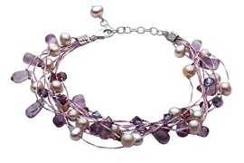 Bracelet-multi-rangs-Amthyste-Swarovski-et-perles-0