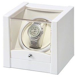 CKB Ltd® WHITE BLANC LUXURY Watch Winder Automatique Remontoir avec un sens ou dans switch – Mouvement moteur silencieux 1 Mode minuterie Premium – Exclusif Haute fini blanc CKB Ltd® WHITE BLANC LUXURY Watch Winder Automatique Remontoir avec un sens ou dans switch – Mouvement moteur silencieux 1 Mode minuterie Premium – Exclusif Haute fini blanc