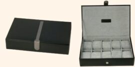 COFFRET DE PRÉSENTATION NOIR POUR 10 MONTRES LEATHERSMITH – NOUVEAU COFFRET DE PRÉSENTATION NOIR POUR 10 MONTRES LEATHERSMITH – NOUVEAU 2