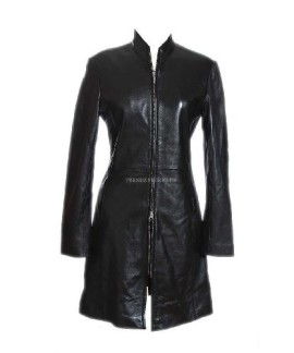 Carrie femme Black Smart Long de mouton véritable cuir Nappa doux Veste Carrie femme Black Smart Long de mouton véritable cuir Nappa doux Veste