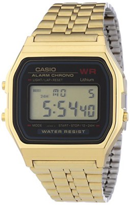 Casio – Vintage – A159WGEA-1EF – Montre Mixte – Quartz Digital – Cadran Noir – Bracelet Acier Doré Casio – Vintage – A159WGEA-1EF – Montre Mixte – Quartz Digital – Cadran Noir – Bracelet Acier Doré 2