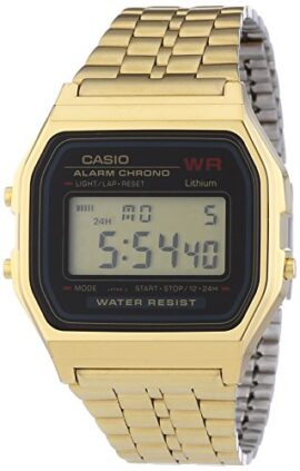 Casio – Vintage – A159WGEA-1EF – Montre Mixte – Quartz Digital – Cadran Noir – Bracelet Acier Doré Casio – Vintage – A159WGEA-1EF – Montre Mixte – Quartz Digital – Cadran Noir – Bracelet Acier Doré