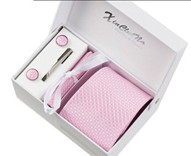 Cercle rose Ensemble Cravate étanche d’homme , Mouchoir, épingle et boutons de manchette coffret cadeau Cercle rose Ensemble Cravate étanche d’homme , Mouchoir, épingle et boutons de manchette coffret cadeau