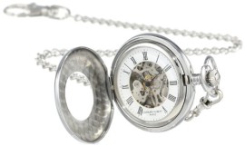 Charles-Hubert-Paris-en-acier-inoxydable-Montre-de-poche-mcanique-0