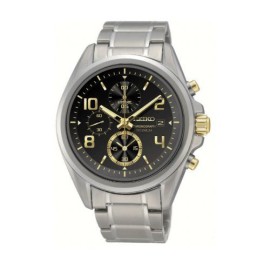 Chronograph-Titanium-Case-and-Bracelet-Black-Tone-Dial-Date-Display-0-0