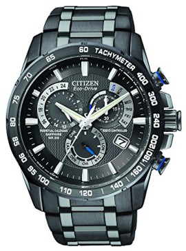 Citizen Homme 42mm Chronographe Noir Acier Bracelet & Boitier Montre AT4007-54E Citizen Homme 42mm Chronographe Noir Acier Bracelet & Boitier Montre AT4007-54E 2