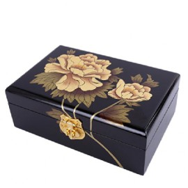 Coffret a Bijoux – Bois Laquée – Décoration traditionnelle Pivoine Coffret a Bijoux – Bois Laquée – Décoration traditionnelle Pivoine